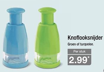 Aanbiedingen Knoflooksnijder groen of turquoise - Huismerk - Aldi - Geldig van 17/08/2016 tot 23/08/2016 bij Aldi