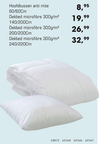 Aanbiedingen Dekbed microfibre 300g/m² 140/200cm - Huismerk - Multi Bazar - Geldig van 28/08/2016 tot 08/10/2016 bij Multi Bazar