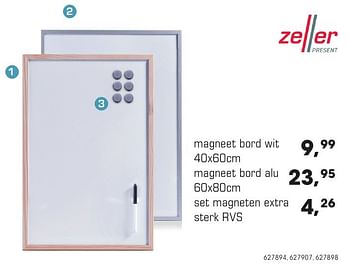 Aanbiedingen Set magneten extra sterk rvs - Zeller Present - Geldig van 28/08/2016 tot 08/10/2016 bij Multi Bazar