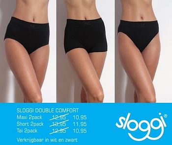 Aanbiedingen Sloggi double comfort short 2pack - Sloggi - Geldig van 28/08/2016 tot 08/10/2016 bij Multi Bazar