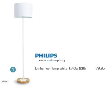 Aanbiedingen Philips limba floor lamp white - Philips - Geldig van 28/08/2016 tot 08/10/2016 bij Multi Bazar