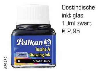 Aanbiedingen Oostindische inkt glas - Pelikan - Geldig van 28/08/2016 tot 08/10/2016 bij Multi Bazar