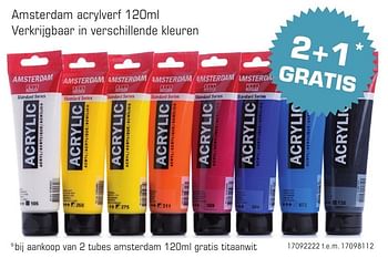 Aanbiedingen 2+1 gratis amsterdam acrylverf - Huismerk - Multi Bazar - Geldig van 28/08/2016 tot 08/10/2016 bij Multi Bazar
