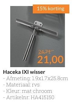 Aanbiedingen Haceka ixi wisser - Haceka - Geldig van 01/09/2016 tot 30/09/2016 bij Sanitairwinkel