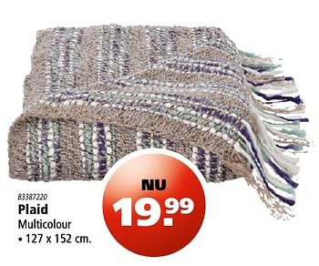 Aanbiedingen Plaid multicolour - Huismerk - Marskramer - Geldig van 11/08/2016 tot 24/08/2016 bij Marskramer