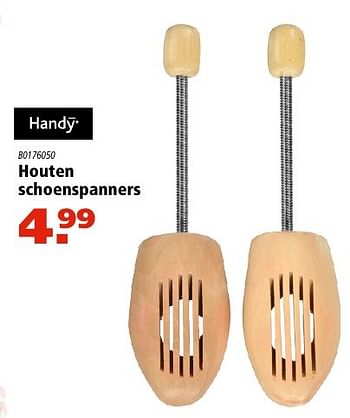 Aanbiedingen Houten schoenspanners - Handy - Geldig van 11/08/2016 tot 24/08/2016 bij Marskramer