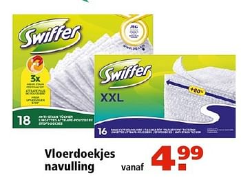 Aanbiedingen Vloerdoekjes navulling - Swiffer - Geldig van 11/08/2016 tot 24/08/2016 bij Marskramer