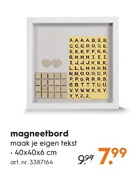Aanbiedingen Magneetbord - Huismerk - Blokker - Geldig van 15/08/2016 tot 24/08/2016 bij Blokker