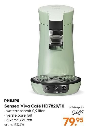Aanbiedingen Philips senseo viva café hd7829-10 - Philips - Geldig van 15/08/2016 tot 24/08/2016 bij Blokker