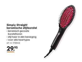 Aanbiedingen Simply straight keramische stijlborstel - Simply Straight - Geldig van 15/08/2016 tot 24/08/2016 bij Blokker