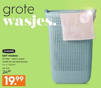 Aanbiedingen Knit wasbox - Curver - Geldig van 15/08/2016 tot 24/08/2016 bij Blokker