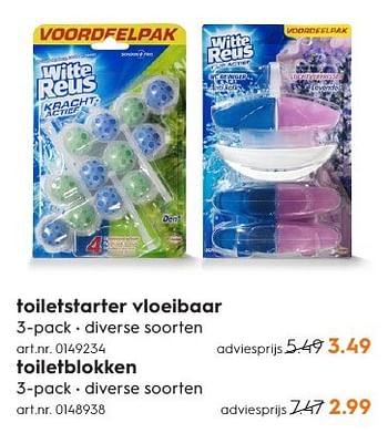 Aanbiedingen Toiletstarter vloeibaar - Witte reus - Geldig van 15/08/2016 tot 24/08/2016 bij Blokker