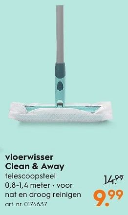 Aanbiedingen Vloerwisser clean + away - Leifheit - Geldig van 15/08/2016 tot 24/08/2016 bij Blokker