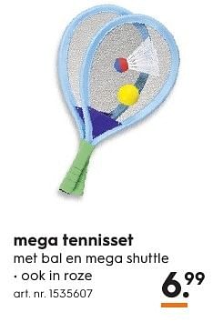 Aanbiedingen Mega tennisset - Huismerk - Blokker - Geldig van 15/08/2016 tot 24/08/2016 bij Blokker