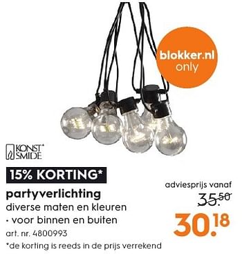 Aanbiedingen Partyverlichting - Konst Smide - Geldig van 15/08/2016 tot 24/08/2016 bij Blokker