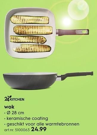 Aanbiedingen Wok - 24 Kitchen - Geldig van 15/08/2016 tot 24/08/2016 bij Blokker