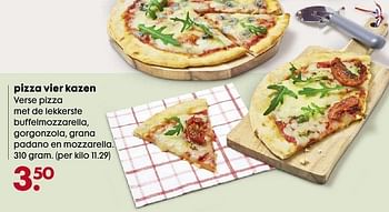 Aanbiedingen Pizza vier kazen - Huismerk - Hema - Geldig van 15/08/2016 tot 28/08/2016 bij Hema