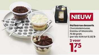 Aanbiedingen Italiaanse desserts - Huismerk - Hema - Geldig van 15/08/2016 tot 28/08/2016 bij Hema