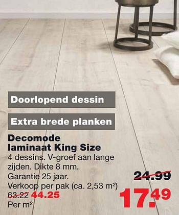 Aanbiedingen Decomode laminaat king size - DecoMode - Geldig van 22/08/2016 tot 28/08/2016 bij Praxis