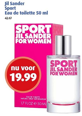Aanbiedingen Sport eau de toilette - Jil Sander - Geldig van 15/08/2016 tot 28/08/2016 bij Uw eigen drogist