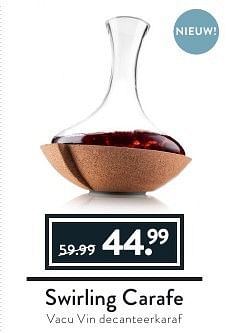 Aanbiedingen Swirling carafe vacu vin decanteerkaraf - Vacuvin - Geldig van 19/08/2016 tot 01/09/2016 bij Cook & Co