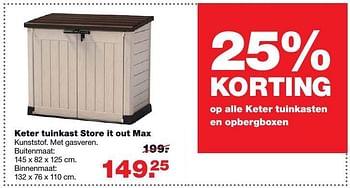 Aanbiedingen Keter tuinkast store it out max - Keter - Geldig van 22/08/2016 tot 28/08/2016 bij Praxis
