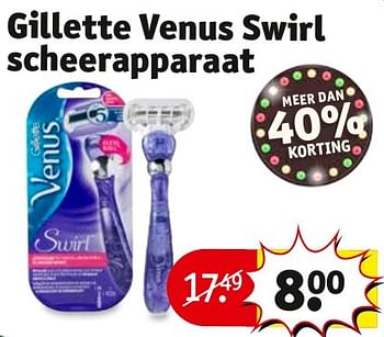 Aanbiedingen Gillette venus swirl scheerapparaat - Gillette - Geldig van 23/08/2016 tot 28/08/2016 bij Kruidvat