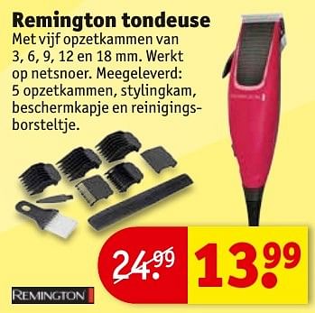Aanbiedingen Remington tondeuse - Remington - Geldig van 23/08/2016 tot 28/08/2016 bij Kruidvat