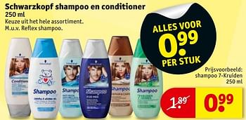 Aanbiedingen Shampoo 7-kruiden - Schwartzkopf - Geldig van 23/08/2016 tot 28/08/2016 bij Kruidvat