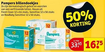 Aanbiedingen Pampers billendoekjes - Pampers - Geldig van 23/08/2016 tot 28/08/2016 bij Kruidvat