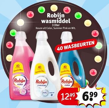 Aanbiedingen Robijn wasmiddel - Robijn - Geldig van 23/08/2016 tot 28/08/2016 bij Kruidvat