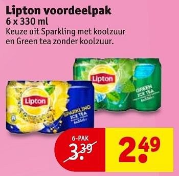 Aanbiedingen Lipton voordeelpak - Lipton - Geldig van 23/08/2016 tot 28/08/2016 bij Kruidvat
