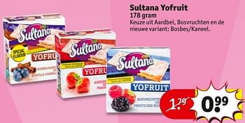 Aanbiedingen Sultana yofruit - Sultana - Geldig van 23/08/2016 tot 28/08/2016 bij Kruidvat