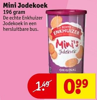 Aanbiedingen Mini jodekoek - Enkhuizer - Geldig van 23/08/2016 tot 28/08/2016 bij Kruidvat