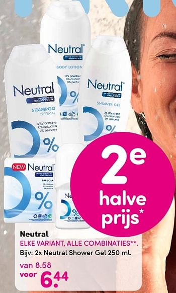 Aanbiedingen Neutral shower gel - neutral - Geldig van 15/08/2016 tot 28/08/2016 bij da