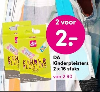 Aanbiedingen Da kinderpleisters - Huismerk - da - Geldig van 15/08/2016 tot 28/08/2016 bij da