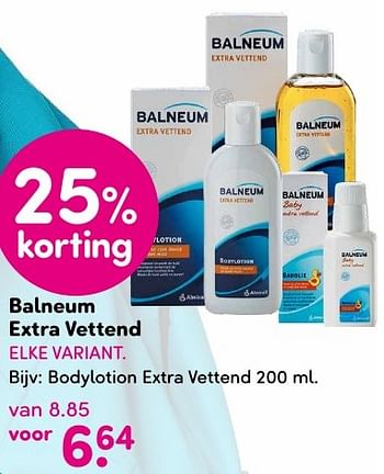 Aanbiedingen Balneum extra vettend bodylotion extra vettend - Balneum - Geldig van 15/08/2016 tot 28/08/2016 bij da