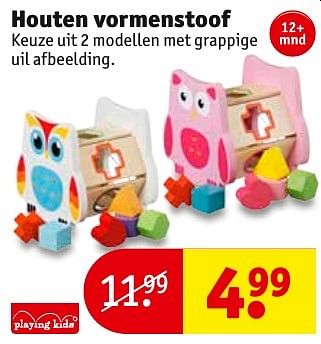 Aanbiedingen Houten vormenstoof - Playing Kids - Geldig van 23/08/2016 tot 28/08/2016 bij Kruidvat