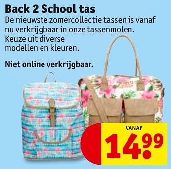 Aanbiedingen Back 2 school tas - Huismerk - Kruidvat - Geldig van 23/08/2016 tot 28/08/2016 bij Kruidvat