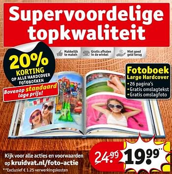 Aanbiedingen Kruidvat fotoboeken in prijs verlaagd - Huismerk - Kruidvat - Geldig van 23/08/2016 tot 28/08/2016 bij Kruidvat