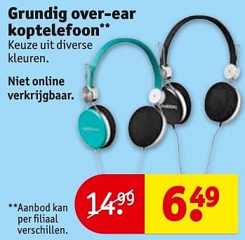 Aanbiedingen Grundig over-ear koptelefoon - Grundig - Geldig van 23/08/2016 tot 28/08/2016 bij Kruidvat
