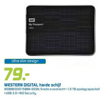 Aanbiedingen Western digital harde schijf wdbbkd0015bbk-eesn - Western Digital - Geldig van 13/08/2016 tot 04/09/2016 bij BCC