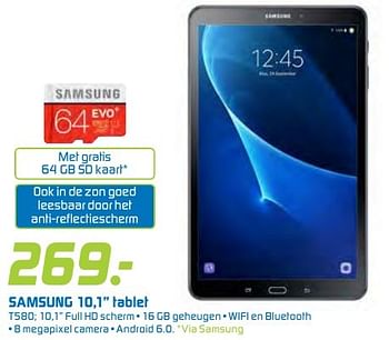 Aanbiedingen Samsung tablet t580 - Samsung - Geldig van 13/08/2016 tot 04/09/2016 bij BCC