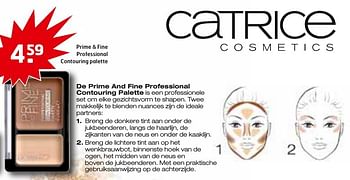 Aanbiedingen Prime + fine professional contouring palette - Catrice - Geldig van 23/08/2016 tot 04/09/2016 bij Trekpleister