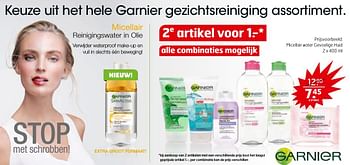 Aanbiedingen Verwijder waterproof make-up en vuil in slechts één beweging - Garnier - Geldig van 23/08/2016 tot 04/09/2016 bij Trekpleister