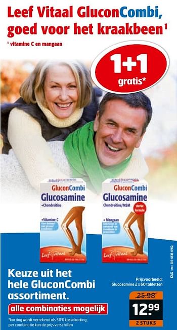 Aanbiedingen Glucosamine - Glucon Combi - Geldig van 23/08/2016 tot 04/09/2016 bij Trekpleister