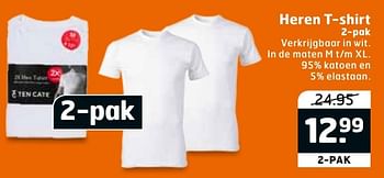 Aanbiedingen Heren t-shirt - Ten cate - Geldig van 23/08/2016 tot 04/09/2016 bij Trekpleister