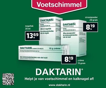 Aanbiedingen Nagellak - Daktarin - Geldig van 23/08/2016 tot 04/09/2016 bij Trekpleister
