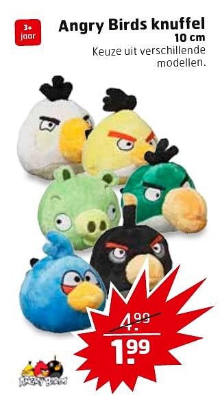 Aanbiedingen Angry birds knuffel - Angry Birds - Geldig van 23/08/2016 tot 04/09/2016 bij Trekpleister