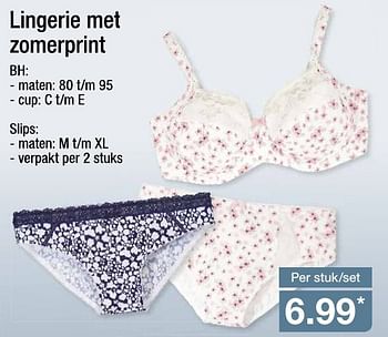 Aanbiedingen Lingerie met zomerprint - Huismerk - Aldi - Geldig van 24/08/2016 tot 30/08/2016 bij Aldi